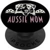Aussie Mom Merch Mamma australiana con Australian Shepherd Dog PopSockets PopGrip Adesivo