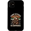 Hedgehog Camp Cooking Outdoor Kitchen Lo Custodia per iPhone 11 Cucinaio da campeggio Hedgehog, chef da campeggio senza compromessi