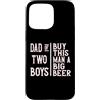 Regali Da Uomo Divertenti Per Papà Papà Custodia per iPhone 15 Pro Max T-shirt Per La Festa Del Papà Di Due Ragazzi, Regalo Per La