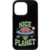 UFO Believer Custodia per iPhone 13 Pro Nice Planet - Teschio UFO alieno retrò