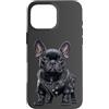 Ross Design Custodia per iPhone 16 Pro Max Illustrazione Bulldog Stile Grafico Moderno
