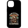 Hedgehog Camp Cooking Outdoor Kitchen Lo Custodia per iPhone 14 Cucinaio da campeggio Hedgehog, chef da campeggio senza compromessi
