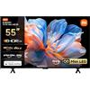 XIAOMI TV FX Mini LED da 55″(140 cm), Smart TV QD-Mini LED, 4K UHD, Fire TV, HDR10+, 60 Hz con modalità Game Boost a 120 Hz, MEMC, DTS:X, AirPlay 2, HDMI, modalità Filmmaker, comando vocale con Alexa
