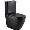 AQUORE Confezione WC Genova Compatto Colore Nero Opaco | Misure 82,5 cm Altezza x 62 cm Profondità x 39 cm Larghezza