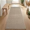 Carpetsale24 Tappeto da Esterno Design Boho Moderno Effetto 3D Resistente ai Raggi UV Ideale per Terrazza Soggiorno Cucina, Dimensioni: 80x250 cm