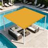 LIHUANE Tenda Parasole 2.5 x 3.3 m Impermeabile Rettangolare Tenda da Sole con Occhielli e Corda per Auto, Piscina, Patio, Balcone, Piante, Pollaio, Allevamento Bestiame, Oro