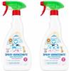 Generico Spray Igienizzante Multisuperficie, Detergente Ipoallergenico per Bambini e Neonati, Pulizia di Giochi, Seggioloni, Fasciatoi e Superfici Lavabili, Nickel Cromo Cobalto Tested - 2 Unita da 750ml