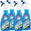 Vetril - Vetri e Multiuso Detergente Spray Superfici con Ammoniaca, Azione Sgrassante e Brillantezza Senza Aloni, 650ml x 4 Pezzi
