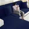 YSTELLAA Copriseduta Divano Elasticizzato, Copri Seduta Divano Antiscivolo, Universale Copridivano Cuscini Separati, Sofa Seat Cover Lavabili(2 Posti, Blu)