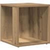 vidaXL Tavolino da Salotto Rovere Artigianale 33x33x34cm in Truciolato, armadietto laterale, scaffale ad angolo, unità ad angolo, armadio ad angolo