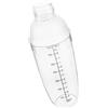 NUSITOU Shaker per Cocktail in PC Resina 700ml con Scala Graduata e Compatibilità Termica Ampia, Miscelatore Professionale per Bar e Casa Bianco