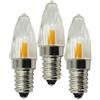 QLEE Lampadina A Led A Forma Di Diamante Con Cristallo Dimmerabile E12 Da 1.8 W Base A Candelabro Luce Bianca Calda 2700k - 3000 K 150 Lm Equivalente A 15w (3 Pezzi, 3000 K, Luce Calda, E12)