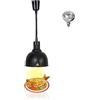 VFDZ Lampada Riscaldante per Alimenti, Sospesa Lampade Scaldavivande Cucina Regolabile in Altezza, 250W Lampade Riscaldanti per Cucina a Buffet per Ristoranti, Hotel(Nero, 1 Pezzo)