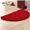 Ping bu - Tappeto da bagno antiscivolo, tappetino da bagno semi-rotondo, tappetino da bagno morbido, assorbente, ad asciugatura rapida, lavabile (50 x 80 cm, rosso)