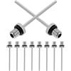 RUNROTOO Ago di Gonfiaggio per Palloni Sportivi Argento 10 Aghi in Metallo per Gonfiaggio Palloni, 10 Unitá Accessorio Resistente Compatibili Basket e Calcio