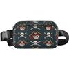 ISAOA Marsupio a tracolla alla moda marsupio con cinturino regolabile Dream Cool Pirate Skull Pattern per allenamento, shopping, viaggi, escursionismo