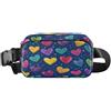 ISAOA Marsupio a tracolla alla moda marsupio con cinghia regolabile Dream colorato a pois a forma di cuore per allenamento, shopping, viaggi, escursionismo