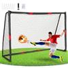 Lubirayi Porta da Calcio per Bambini e Adulti, Telaio Metallico Antiruggine con Rete Rinforzata Anti-Squarcio, Montaggio Senza Attrezzi per Giardino Interno Esterno