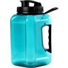 Xoeryoy Bottiglia d'Acqua con Bocca Larga e Guarnizione a Prova di perdite, brocca Quadrata per Palestra, attività all'aperto, Studenti - Verde Scuro 2, 4 Litri
