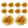 Holibanna 12 Pezzi Pom Pom Cheerleader Oro in Plastica Morbida, Facili da Indossare al Polso, Resistenti per Performance di Danza e Feste Sportive