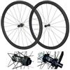 LSRRYD Set Di Ruote Per Bici Da Strada 700C Cerchi Con Freni A V In Carbonio 60T Ratchet Center Lock Perno Passante 8-12S(60mm)