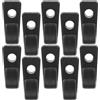 BCOATH Ganci a J Gestione Efficiente Dell'attrezzatura e Sicurezza a Bordo Pezzi 20 in Nylon Nero per Kayak e Barca, Accessori per Corde Elastiche