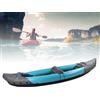 TianfuSpanda Kayak Gonfiabile per 2 Persone, Canoa Portatile Pieghevole con Protezione in PVC Ispessito, Zattera per Barca da Pesca Gonfiabile con pagaie Sedili per Pompa Borsa da Trasporto