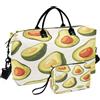 LINNIKEEEE Arte Del Fumetto Dell'avocado Della Frutta Borsone da Viaggio Borsa da Palestra Borsa da Weekend con Borsa da Toilette per Ragazze Uomin