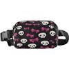 ISAOA Marsupio a tracolla alla moda marsupio con cinturino regolabile Dream Skull Pink Bow per allenamento, shopping, viaggi, escursionismo
