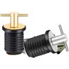 Generic Tappo di Scarico Barca 19/32 mm PVC con Maniglia a Croce in Ottone Acciaio Inox, Tappo Impermeabile per Scafo(Stainless Steel 32mm)