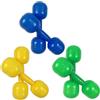 Xoeryoy Set di manubri per Bambini da 6 Pezzi, Pesi per Bambini, Giocattoli sensoriali Che producono Suoni, manubri in plastica Leggera, Giallo/Verde/Blu