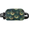 ISAOA Marsupio a tracolla alla moda marsupio con cinturino regolabile Dream Beautiful piume di pavone per allenamento, shopping, viaggi, escursionismo