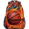 Linnyio Basket Freddo Licenziato Zaino Scolastico per Ragazzi Ragazze,Borse per Libri e Studenti Alla Moda