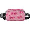 ISAOA Marsupio a tracolla alla moda marsupio con cinturino regolabile Dream Pink Bows, amore per allenamento, shopping, viaggi, escursionismo