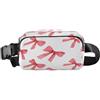 ISAOA Marsupio a tracolla alla moda marsupio con cinturino regolabile Dream Red acquerello fiocco per allenamento, shopping, viaggi, escursionismo