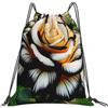 Generic Zaino con Coulisse Yellow Roses Flower 85 Drawstring Backpack Impermeabile Borsa con Coulisse Grande capacità Sacca da Palestra per Viaggi Scuola Vacanze