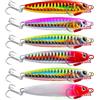 NXDHPLIENG Jigging Esche da Pesca in Metallo，6 Pezzi Slow Sinking Micro Metal Jig con Ganci per Acqua Salata e Dolce，Esca Artificiale per Bass e Ciprinidi