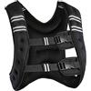 MUL-BOUTIQUE Gilet Lested 10 kg in tessuto lycra nero, giacca da sollevamento pesi riempita di sabbia di ferro, giacca a peso per corsa a piedi, allenamento forza e resistenza