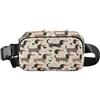 ISAOA Marsupio a tracolla alla moda marsupio con cinghia regolabile Dream Cute bassotto cani per allenamento, shopping, viaggi, escursionismo