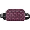 ISAOA Marsupio a tracolla, alla moda, marsupio con cinghia regolabile, fiocchi rosa scuro, per allenamento, shopping, viaggi, escursionismo
