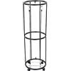 Fockety Organizzatore Portaoggetti per Palline, Porta Palloni Multisport in Acciaio al Carbonio Cestino Portaoggetti da Basket con Ruote Silenziose e Freni a Pedale per Bambini Basket