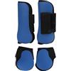 Rjrjc Set di 4 Stivali per Gambe da Cavallo in PU, Protezioni per Gamba Anteriore e Posteriore per Cavallo, con Imbottitura Interna Ammortizzante per la Protezione dei tendini, (Set Blu XL)