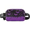 ISAOA Marsupio a tracolla alla moda marsupio con cinghia regolabile Dream Purple Bat Moon per allenamento, shopping, viaggi, escursionismo