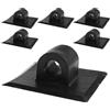 GATHINESS 6 Pezzi Supporto Motore per Kayak in PVC Nero, Clip di Montaggio Facile da Installare, Adatto per Barche Gonfiabili e Kayak su Superfici Orizzontali o Verticali