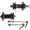 SkyjOy Sgancio Rapido MTB Spiedini for Mozzo Ruota Bici Mountain Bike Cuscinetto A Forma di Trencher Tamburo Fiore Lega Alluminio Pelicone Anteriore E Posteriore 32/36 Fori Nero