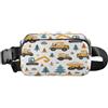 ISAOA Marsupio a tracolla alla moda Marsupio con cinghia regolabile Dream Construction Site Car Stone per allenamento, shopping, viaggi, escursionismo