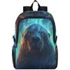 Linnyio Cool Leone Marino Blu Zaino Pieghevole Impermeabile e Leggero,Ideale per Escursioni Viaggi e Campeggio
