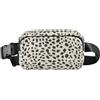 ISAOA Marsupio a tracolla alla moda marsupio con cinturino regolabile Dream Black Leopard Print Pallido per allenamento, shopping, viaggi, escursionismo