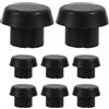 USHOBE 8 Pezzi Tappi in ABS Nero per Stecca da Biliardo, Protezione Antiurto per Base Stecca, Accessori per Tavolo da Biliardo a in casa Club