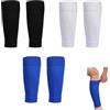 PMELCXD calze da calcio bambino - manicotti per parastinchi sportivi - 3 paia - taglia 31x9cm - nero blu royal - per ragazzi 130-150 cm - uso calcio basket corsa palestra outdoor